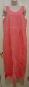 Fresh Produce  NWT Size L Cotton Maxi Dress Womens Pink Sleeveless Scoop Neck