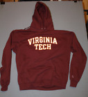Virginia  Tech men's Athletic Vintage large hooded sweatshirt red spellout