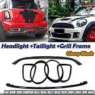 Front+Rear Light Eyelid Frame Grille Trim For MINI COOPER R55/R56/R57 JCW Style (For: Mini)
