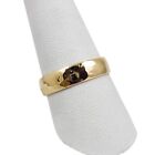 Solid 10K Yellow Gold Hammered Ring Band Handmade 5mm, Sizes 3 - 15
