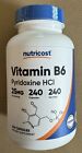 Nutricost Vitamin B6 (Pyridoxine HCl) 25mg, 240 Capsules Exp. 10/26