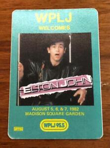 1982 Elton John Madison Square Garden Backstage Tour Pass Unused August 5th-7th