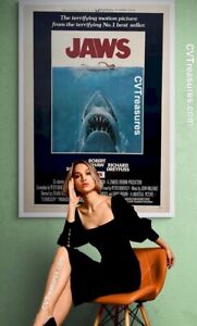 JAWS Vintage Horror Movie Poster One Sheet Original Linen 1975 A