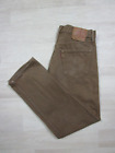 Vintage Levi's 501 Men's 32x29.5 Button Fly Made in the USA Brown Denim Jeans