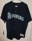 Vintage Mens XL Seattle Mariners Majestic Authentic Blue Mesh Jersey No Number