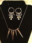 Montana Silversmith 3 Piece Necklace & Earring Set Made From Horseshoe Nails