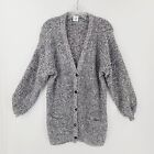 Cabi 3663 Embrace Sweater Long Cardigan chunky knit, deep-V cardigan Gray Size M