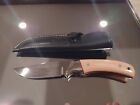 Muela Full Tang Knife Micarta-Beige SETTER W/Leather Sheath Spain, NEVER USED