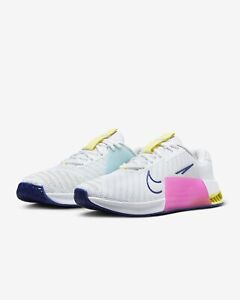 Women's Size 6 Nike Metcon 9 Premium White Fierce Pink DZ2537-102 Running Shoes