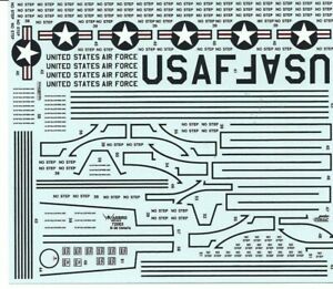 Warbird 1/72 B-36 Common Stencils and Insignias 72003 x for Monogram