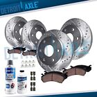 Front & Rear Drilled Rotors Ceramic Brake Pads for 2012 - 2020 Ford F-150 6 LUGS (For: 2017 Ford F-150)