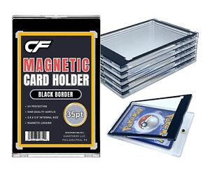 CF Magnetic Card Holder One Touch Case BLACK BORDER - 35PT-360PT Sizes
