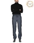 RRP€570 BRIONI Linen Chino Trousers W36 Blue Belt Loops Flat Front Made in Italy