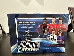 2021-22 Topps Stadium Club Chrome UEFA Champions League Mega Box FACTORY SEALED