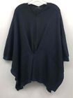 Lululemon Womens Blue Black V-Neck Pullover Knitted Poncho Wrap One Size