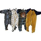 *SET OF FOUR! Gerber 0-3 months baby clothes unisex sleepers footed PJs