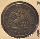 1854 Upper Canada One Half Penny Bank Token Problem Free Circulated