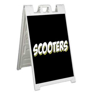 SCOOTERS Signicade 24x36 Aframe Sidewalk Sign Banner Decal RENTAL ELECTRIC