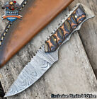 New ListingCSFIF Handmade Skinner Knife Twist Damascus Hard Wood Sports Collectible