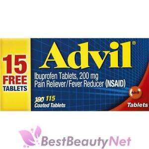 Advil Pain Reliever Fever Reducer 115 Coated Tablets EXP 09/2025
