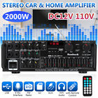2000W 2 Channel Amp Stereo Amplifier Home Theater Audio Power Amplifier