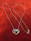 Kay Jewelers Sterling Silver 9.25 Love Diamond Heart Pendant Necklace