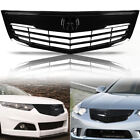 Front Upper Bumper Grill Assembly Grille Fits 2011-2014 Acura TSX GLOSSY BLACK (For: 2011 Acura TSX Base 2.4L)