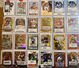 Massive 83 Football Auto Card Lot!!! Great Investment Lot🔥🔥🔥🔥