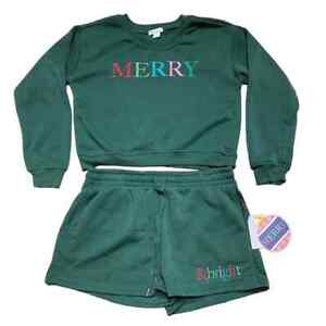 Better Together Sweatshirt/Shorts Set Merry & Bright L/XL Christmas NWT