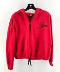 Selena Quintanilla Red Embroidered 2 Sided Hooded Sweatshirt Crop Hoodie Size L