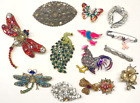 Lot of Vintage Mod Brooches Pins Junk Repairs Parts Wear Crafting#A9