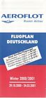 Aeroflot Russian Airlines timetable 2000/10/29 - regional for Germany
