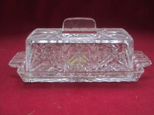 24% Lead Crystal Butter dish made in France, Cristal d'Arques