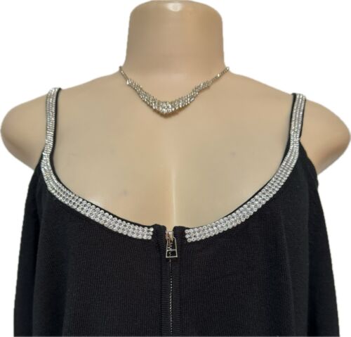 Womens plus top size 26 4x NEW black rhinestone party cruise glam gorgeous deal
