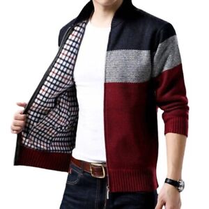 Spring Winter New Men's Cardigan Single-Breasted Fashion Knit Plus Size Sweater