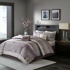 Madison Park Rhapsody 7 Piece Jacquard Comforter Set Bedding Matching Bedskirt