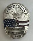 ARMED CITIZEN BADGE Concealed Weapon Holder CCW - SILVER
