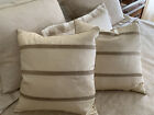 Decorator/Accent Pillows 16x16-Cream/Taupe, Set of 2