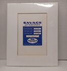 Savage Custom Frame Mat Mount White w/Bevel Cut 5x7 Picture Size New Old Stock
