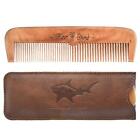 Wooden Hair Combs for Men,Men's Wood Beard Comb with Leather Travel Case,