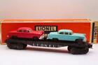 Lionel Postwar Automobile Flatcar No. 6424 6424-11 w Box and Red Turquoise Cars