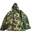 US Military Gore-Tex Jacket - Cold Weather Woodland Camo Parka Small Short