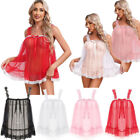 US Women's Lace Tops Lingerie Babydoll Vest Bras Nightgown Mesh Chemise Lingerie