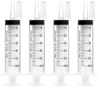 4 Pcs 60Ml Syringes with Cap, Sterile Syringe Individually Packaged for Labs, Li