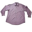Nordstrom Smartcare Wrinkle-Free Long Sleeve Shirt 16 1/2 - 34 Stripped Purple