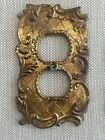 Vintage Antique Brass Outlet Plate Cover