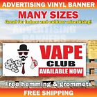 VAPE CLUB AVAILABLE NOW Advertising Banner Vinyl Mesh Sign Smoke Shop