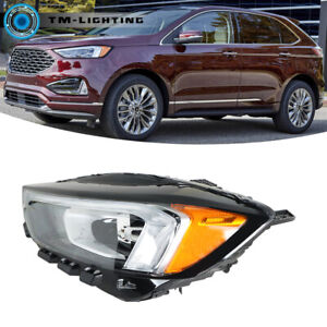 For 2019 2020 2021 Ford Edge Driver Left Side LED Headlight w/DRL Headlamp Black