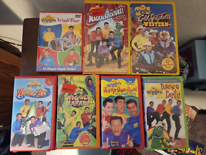 The Wiggles VHS/dvd Lot of 7 Cold Spaghetti Western, dance party, hoop dee doo