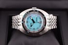 Doxa Sub 300 Aquamarine Divers Watch Automatic Beads of Rice Stainless Band Mint